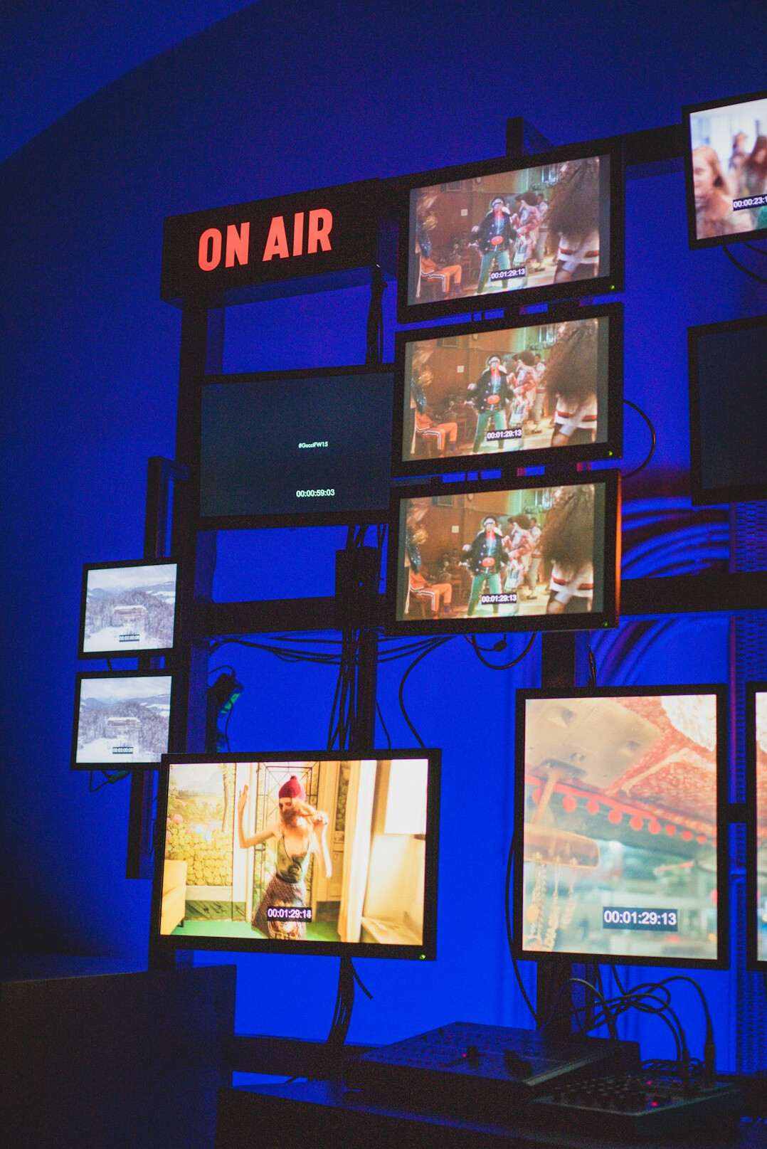 modern tv broadcast studio
