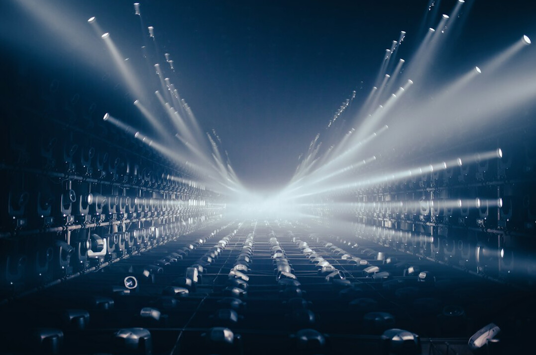 Futuristic immersive broadcast environment with holographic displays