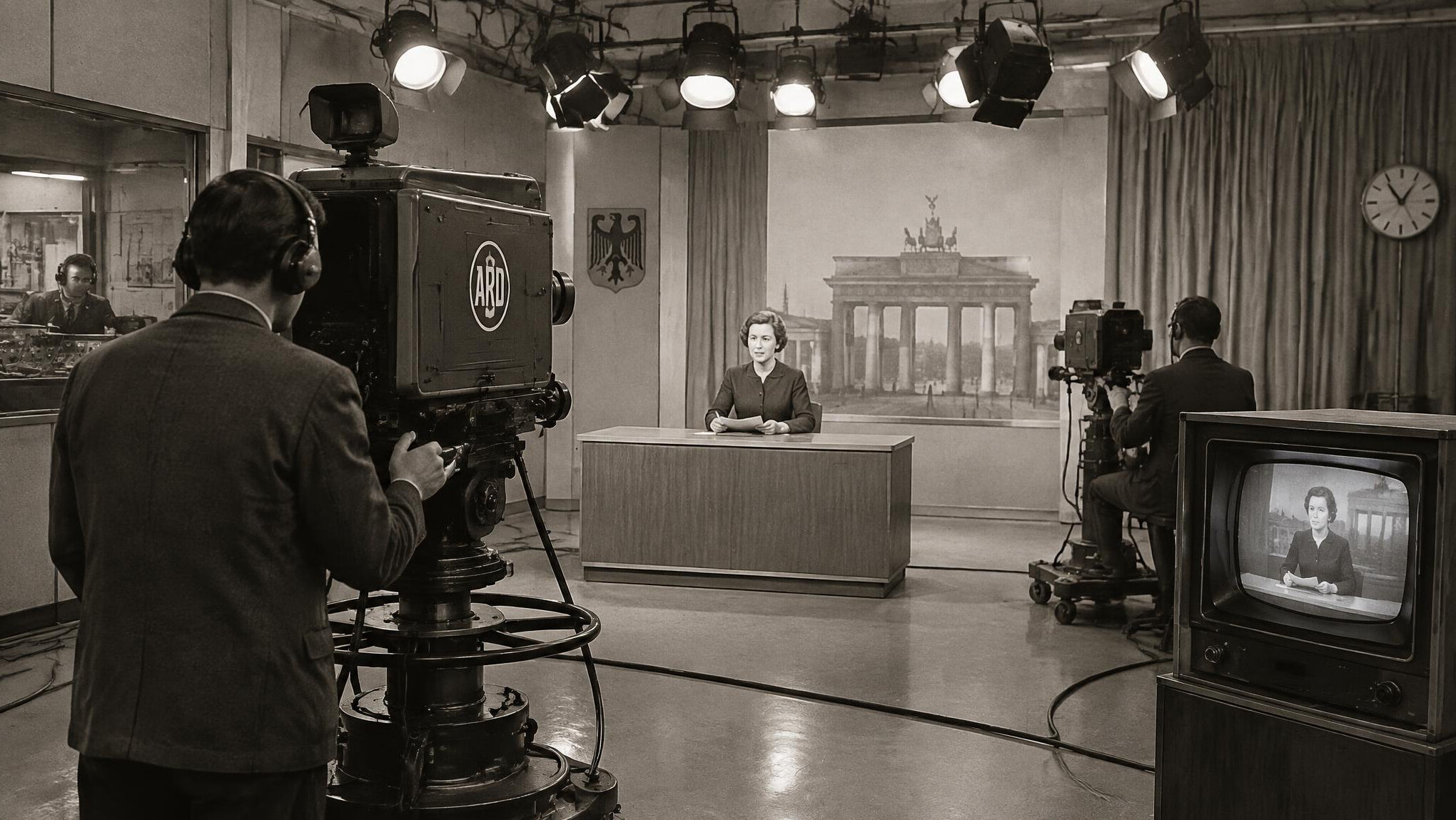 vintage german television studio